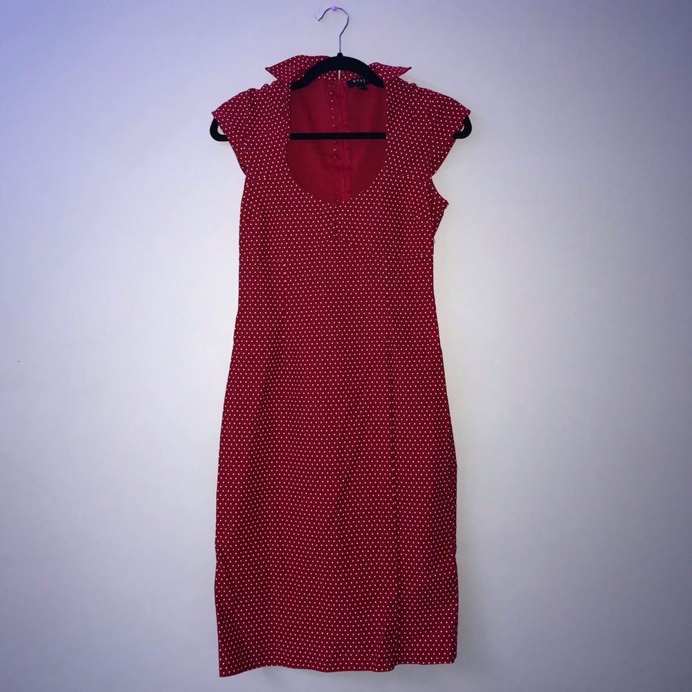 Vintage Style red & white polka dot dress Disney bound Minnie Mouse size 3